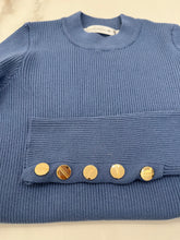 Load image into Gallery viewer, BLUE Round Neck Sweater
