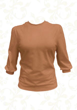 Load image into Gallery viewer, BROWN Puff Sleeve Top
