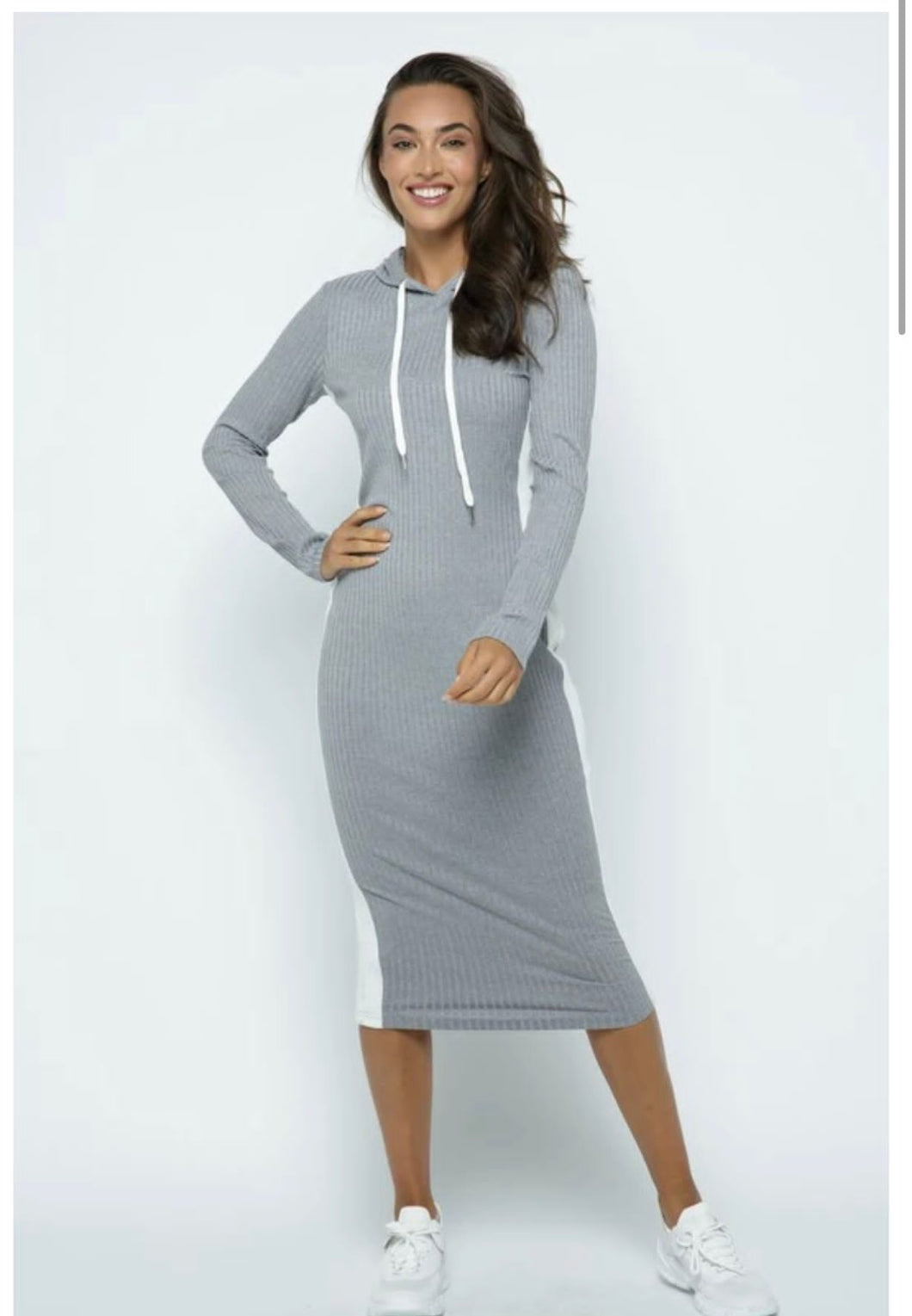 Basic Fitted Dress Grey