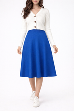 Load image into Gallery viewer, BLUE All-Year Round Flared Skirt
