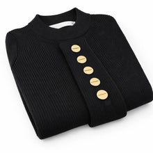 Load image into Gallery viewer, BLACK Round Neck Sweater

