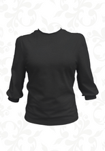 Load image into Gallery viewer, BLACK Puff Sleeve Top

